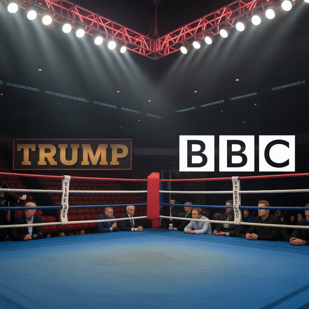 Trump Threatens BBC With $5 Billion Lawsuit Over Video Edit (Because That's a Normal Friday) 3 a dramatic sports photography scene of a pigTpQeJTjO10ZYChe8unQ 6e6Ai HNQ2CvRX TWwlT7A