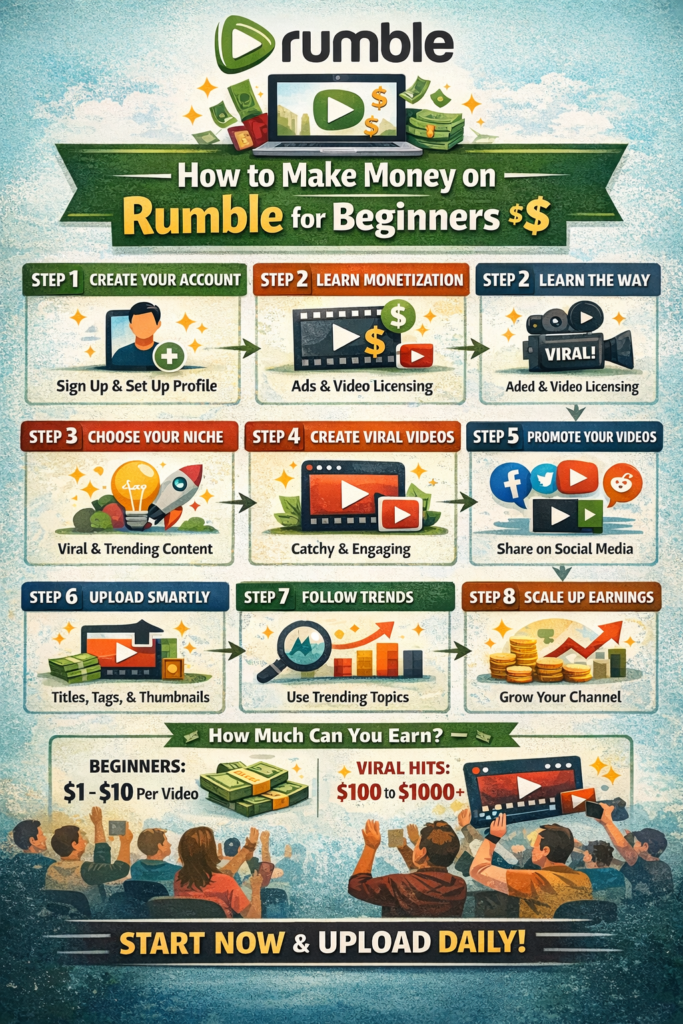 make money on Rumble for beginners
