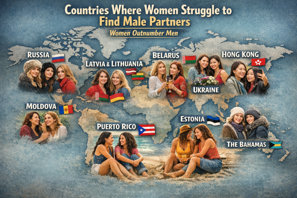 countries where women struggle to find male partners