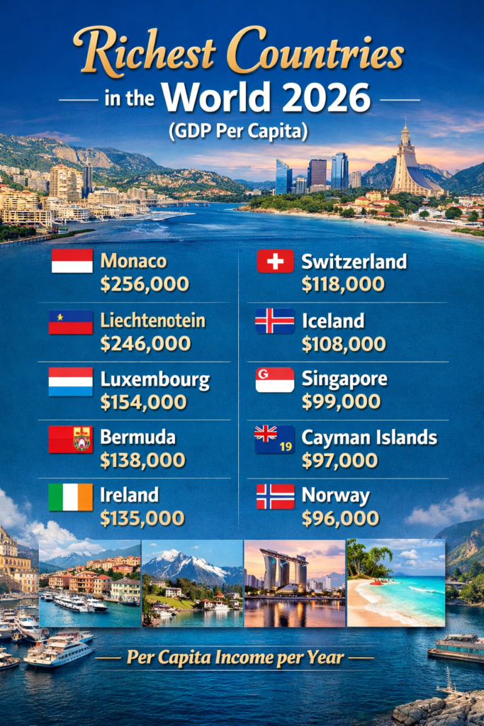 Richest countries in the world 2026