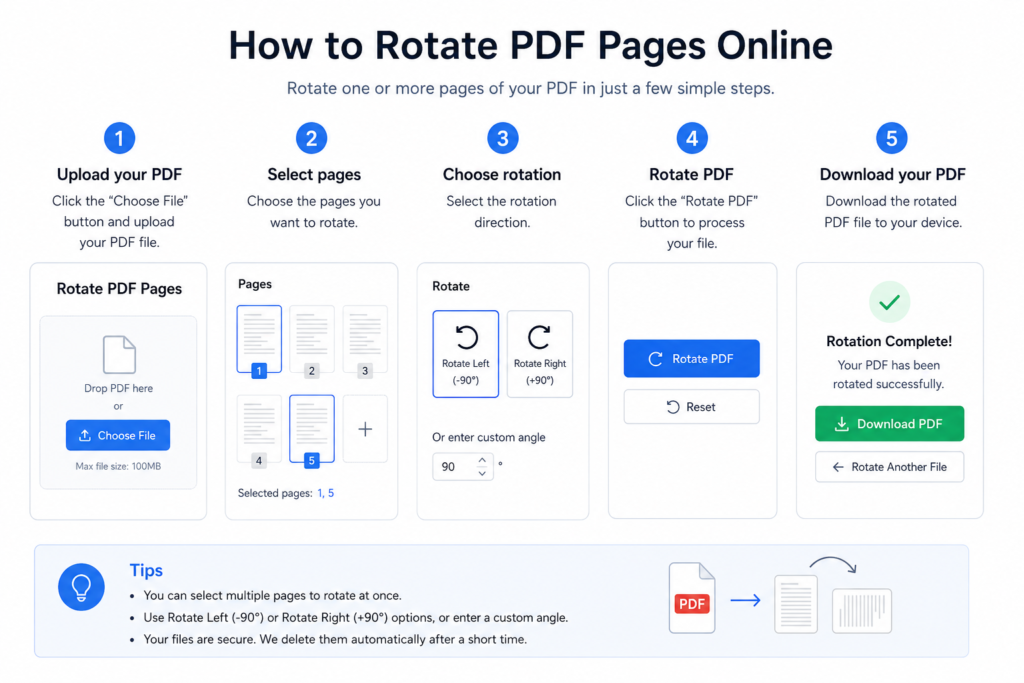 How to Rotate PDF Pages Online – Free, Fast & Easy (2025 Guide) 3 how to rotate PDF pages online