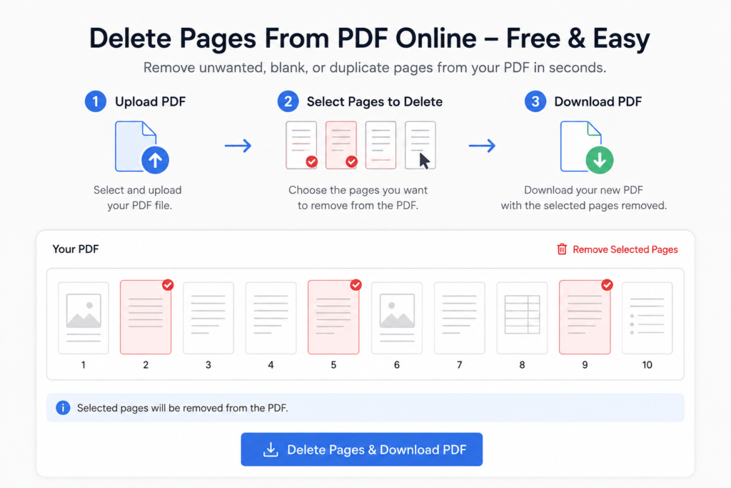 Delete pages from pdf online free
