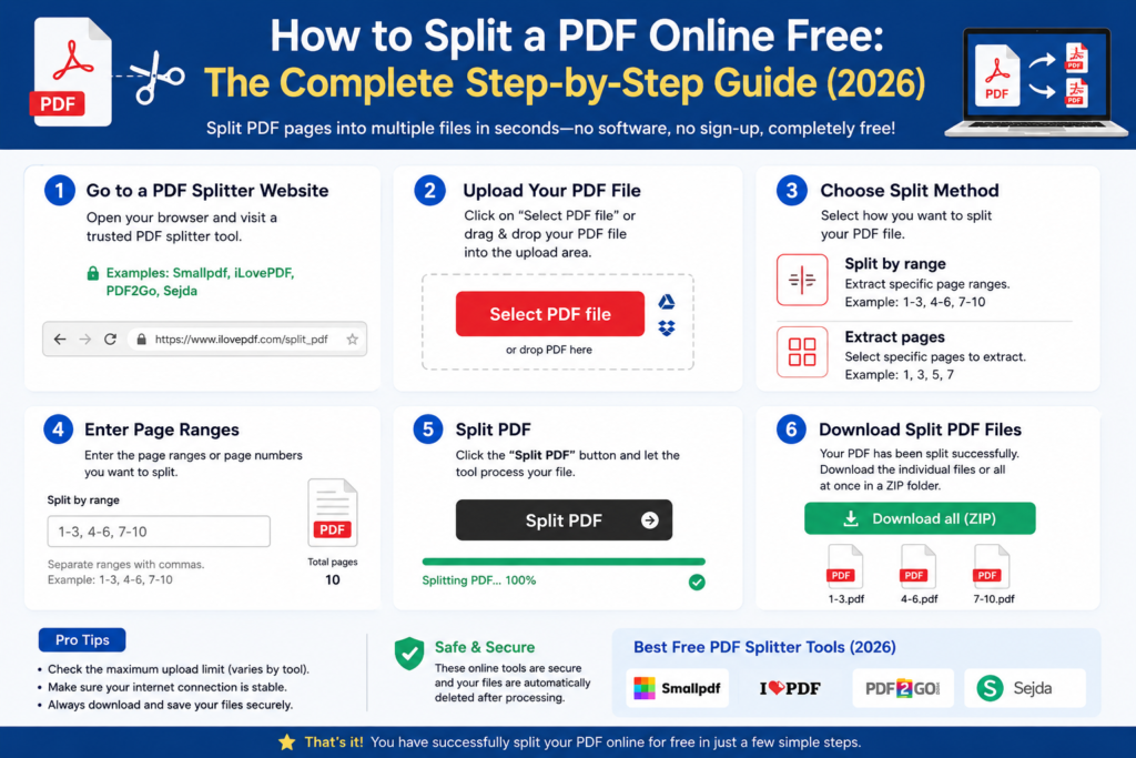 How to Split a PDF Online Free: The Complete Step-by-Step Guide (2026) 4 split PDF online free